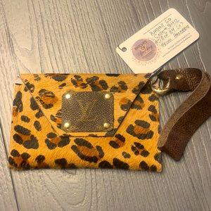 Upcycled Louis Vuitton wristlet